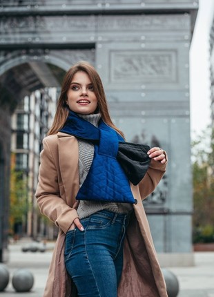 Stylish double-sided velvet scarf  grey unisex