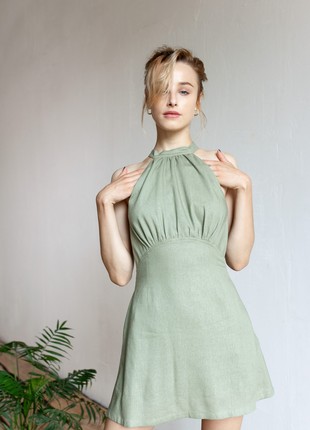 Linen mini dress3 photo