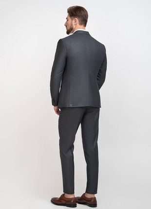 Single-breasted men's gray three-piece suit2 photo
