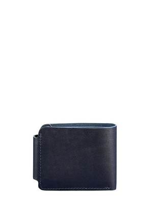 Men's leather wallet Zeus 9.0 navy blue (BN-PM-9-navy-blue)2 photo