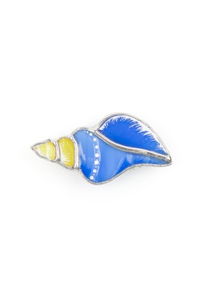 Shell stained glass pin