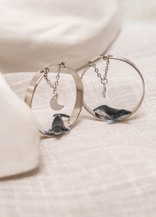 Earrings with whales