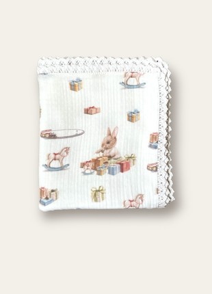 Muslin Baby Blanket with Lace from momma&kids brand