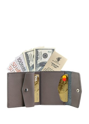 Leather wallet 2.1 beige (BN-W-2-1-beige)4 photo