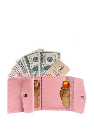 Leather wallet 2.1 pink (BN-W-2-1-pink)4 photo