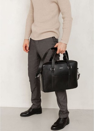 Leather Laptop bag black BN-BAG-37-g6 photo