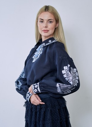 Embroidered shirt «Beregynya rodu» blue2 photo