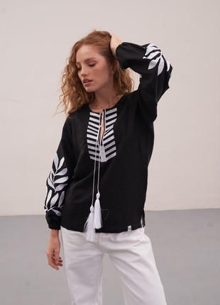 Embroidered shirt ukkaine for women "Fern"2 photo