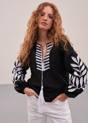 Embroidered shirt ukkaine for women "Fern"4 photo