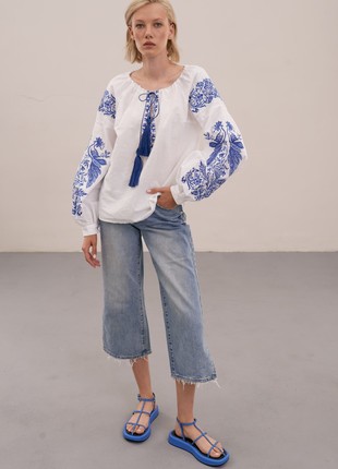 Ethnic blouse with embroidery MEREZHKA "Firebird"5 photo