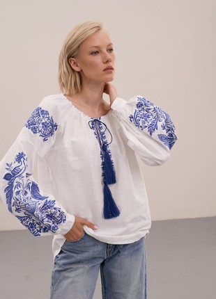 Ethnic blouse with embroidery MEREZHKA "Firebird"6 photo