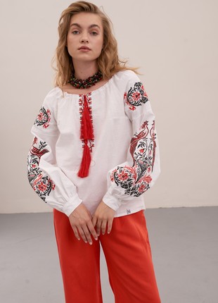 Ethnic blouse with embroidery MEREZHKA "Firebird"1 photo