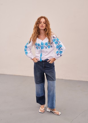 Women's Embroidered shirt with classic ornament "Rose"5 photo