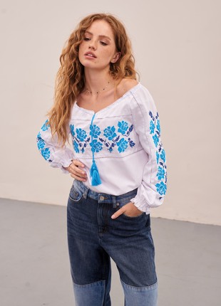 Women's Embroidered shirt with classic ornament "Rose"3 photo