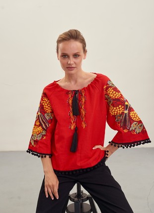 Embroidered women's blouse MEREZHKA "Petrakovka"