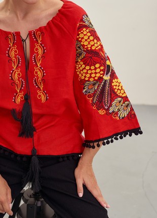 Embroidered women's blouse MEREZHKA "Petrakovka"4 photo