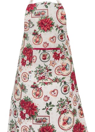 Tapestry kitchen apron with Christmas print5 photo