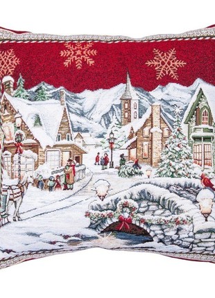 Christmas decorative tapestry pillowcase 18x18 in (45*45 cm.) one-sided7 photo