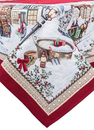 Christmas tapestry tablecloth 54x70 in (137 x 176 cm.) festive tablecloth9 photo