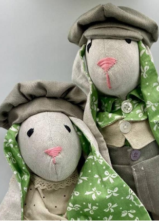 Hemp Souvenir "TILD Rabbits"6 photo