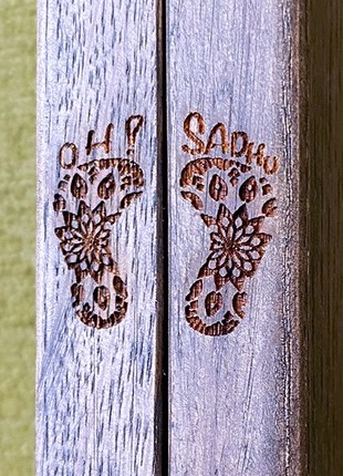Oh! SADHU Board for Yoga from Natural Oak Wood, Rectangle Black3 photo