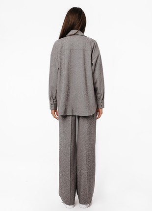 OVERSIZED WOOL SHIRT IN GREY COLOR2 photo