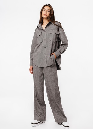 OVERSIZED WOOL SHIRT IN GREY COLOR4 photo