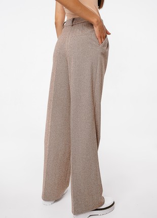TROUSERS WIDE-LEG STRAIGHT WOOL CARAMEL3 photo