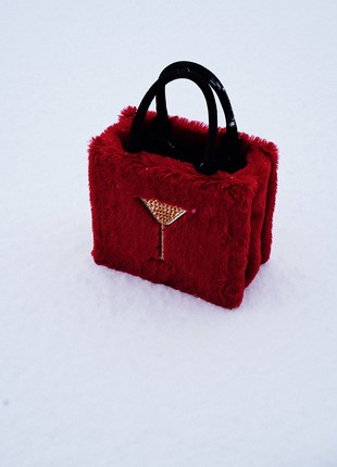 ARNO bag made of eco-fur, decorated with acrylic and Swarovski crystals1 photo