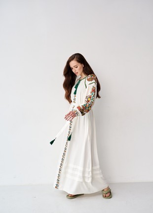 Boho Women's Ukrainian Dress with Embroidery5 photo