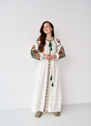 Boho Women's Ukrainian Dress with Embroidery7 photo