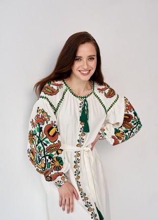 Boho Women's Ukrainian Dress with Embroidery9 photo