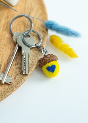 Handmade keychain "With Ukraine in the heart"2 photo