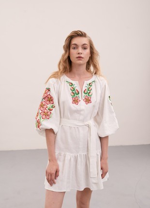 Modern Women's Ukrainian Dress Embroidery  MEREZHKA "Flower Garden"8 photo