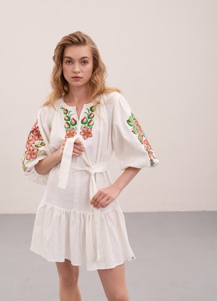 Modern Women's Ukrainian Dress Embroidery  MEREZHKA "Flower Garden"7 photo