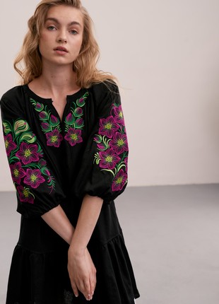 Modern Women's Ukrainian Dress Embroidery  MEREZHKA "Flower Garden"6 photo