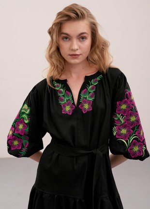 Modern Women's Ukrainian Dress Embroidery  MEREZHKA "Flower Garden"7 photo