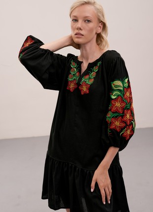 Modern Women's Ukrainian Dress Embroidery  MEREZHKA "Flower Garden"5 photo