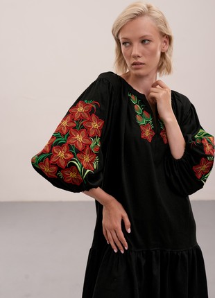 Modern Women's Ukrainian Dress Embroidery  MEREZHKA "Flower Garden"4 photo