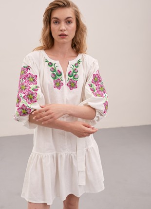 Modern Women's Ukrainian Dress Embroidery  MEREZHKA "Flower Garden"3 photo