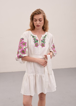 Modern Women's Ukrainian Dress Embroidery  MEREZHKA "Flower Garden"4 photo