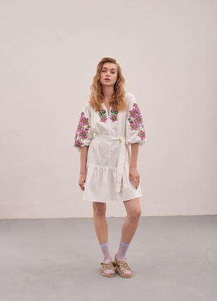 Modern Women's Ukrainian Dress Embroidery  MEREZHKA "Flower Garden"1 photo