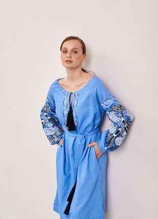 Embroidered dress in Ukrainian style MEREZHKA "Petrakovka"5 photo