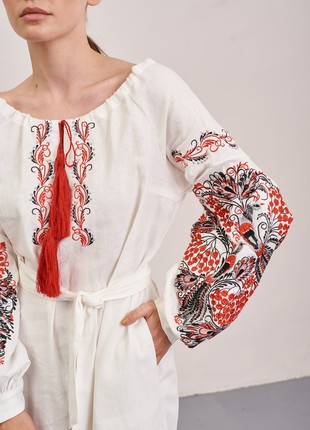 Embroidered dress in Ukrainian style MEREZHKA "Petrakovka"6 photo