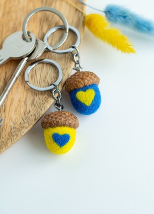 Handmade keychains "With Ukraine in the heart" set of 2