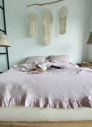 Loft Pale Rose Bedding Set with Coconut Buttons