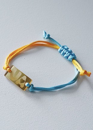 Bracelet "UA" by ARNO on a silk cord1 photo