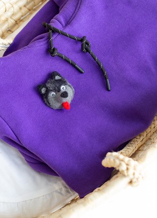 Wool Brooch "Wolf"