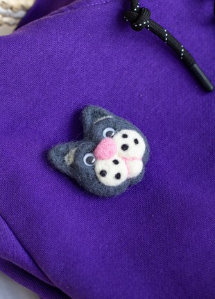 Wool Brooch "Cat"