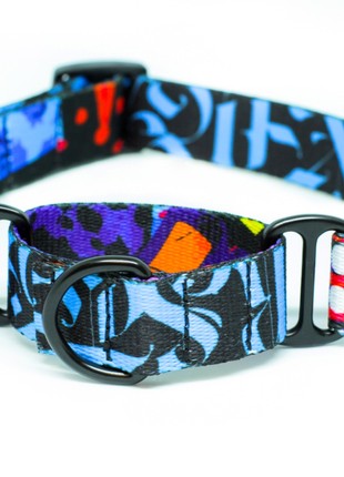 Martingale dog collar nylon BAT&RO "Art" L (45-55cm)3 photo